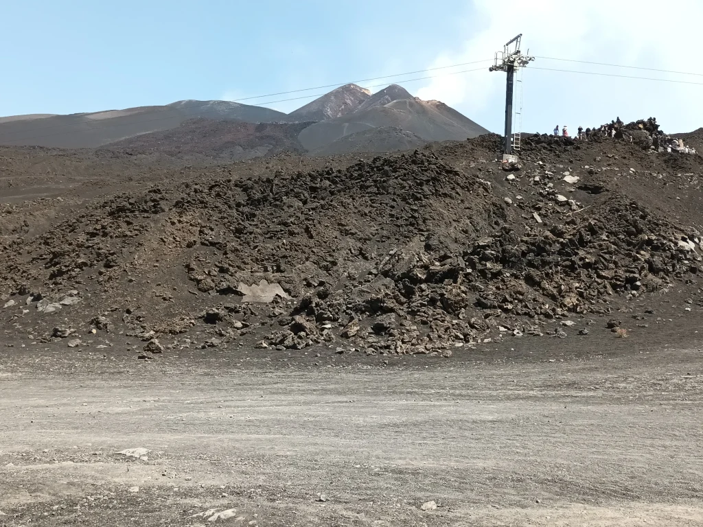 téléphérique sur le volcan de l'Etna