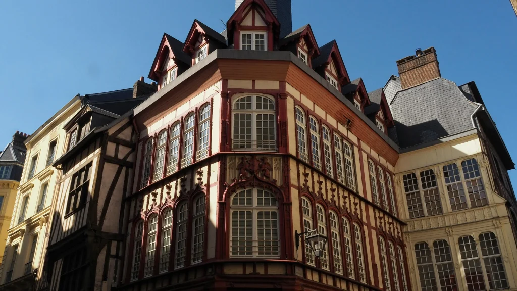 Façade de maison Normandes à Rouen
