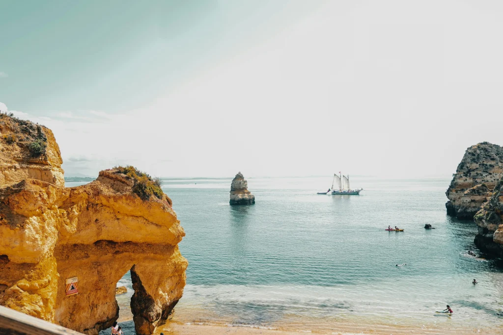 Falaises de Lagos en Algarve