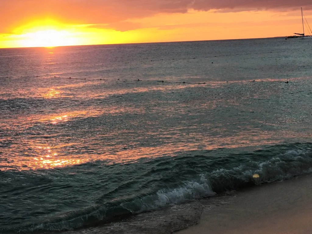 Magnifique coucher de soleil à Dominicus