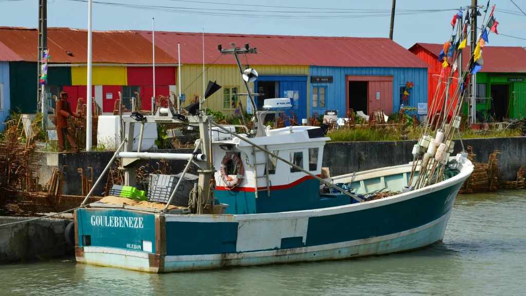 maisons colorées sur l'île d'oléron
