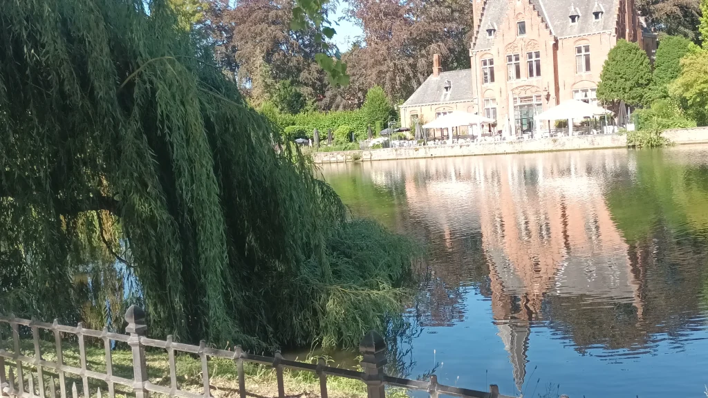 Promenade au parc du Minnewater durant mon séjour en Belgique
